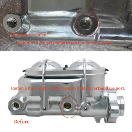 Custom Master Cylinder with Integrated Inverted Flare Port
